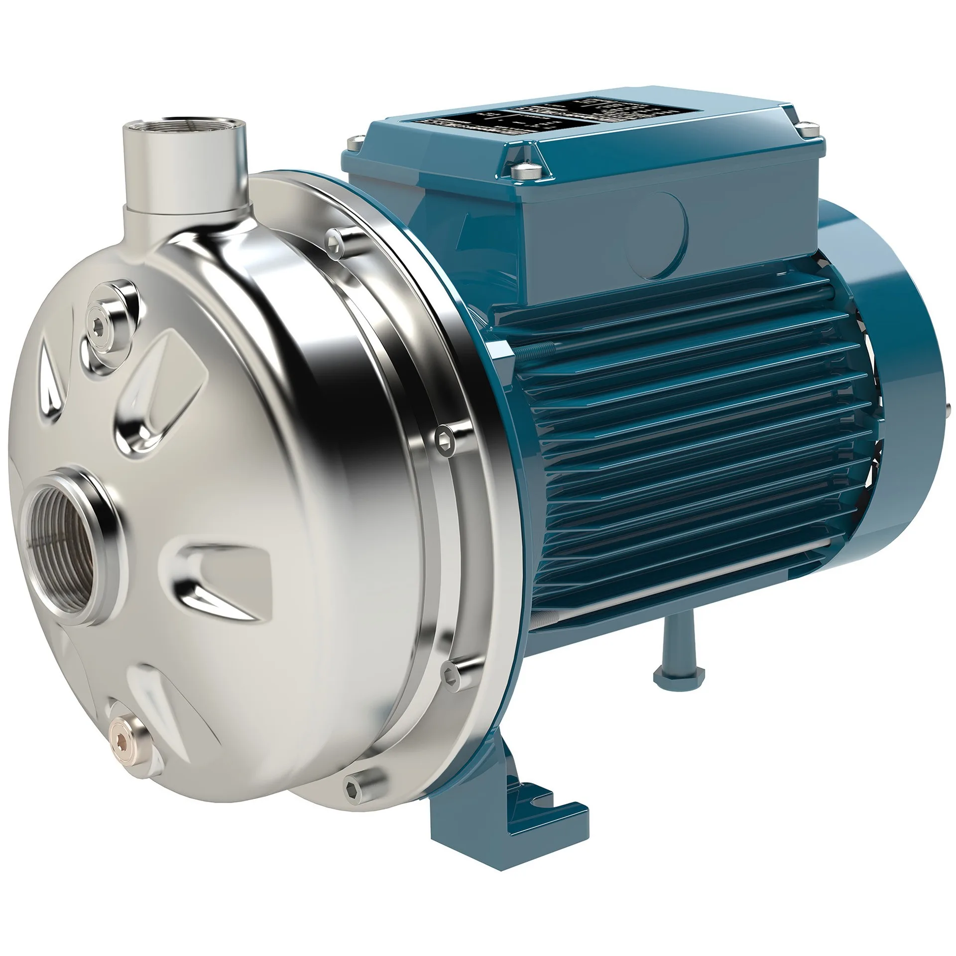 Close-coupled centrifugal pumps with stainless-steel threads